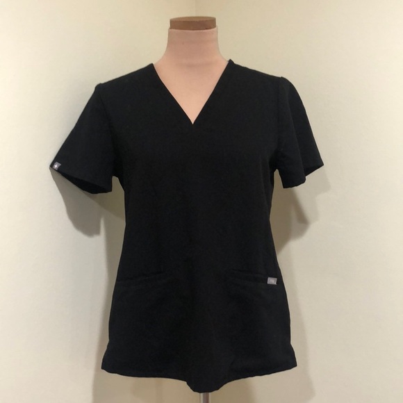 Figs Casma Scrub Top Size Small Black - Picture 2 of 10